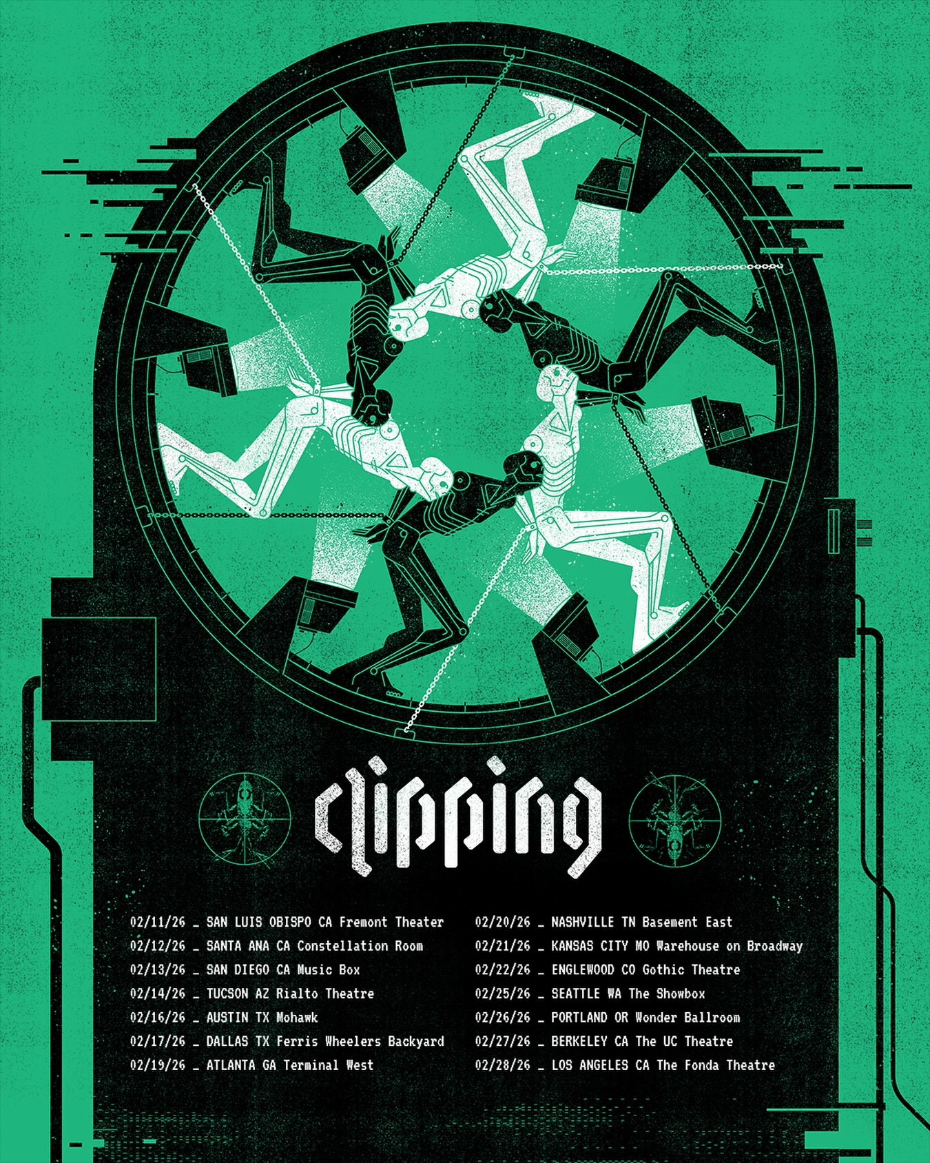 Clipping. Tour Poster 2026